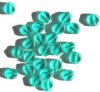 25 9mm Diamond-Shaped Window Beads Transparent Turquoise